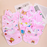 Random 5/8/10Pcs Baby Cotton Babadores Burp Saliva Towel Cartoon Bibs Bandana Waterproof Boys Girls Accessories Clothing