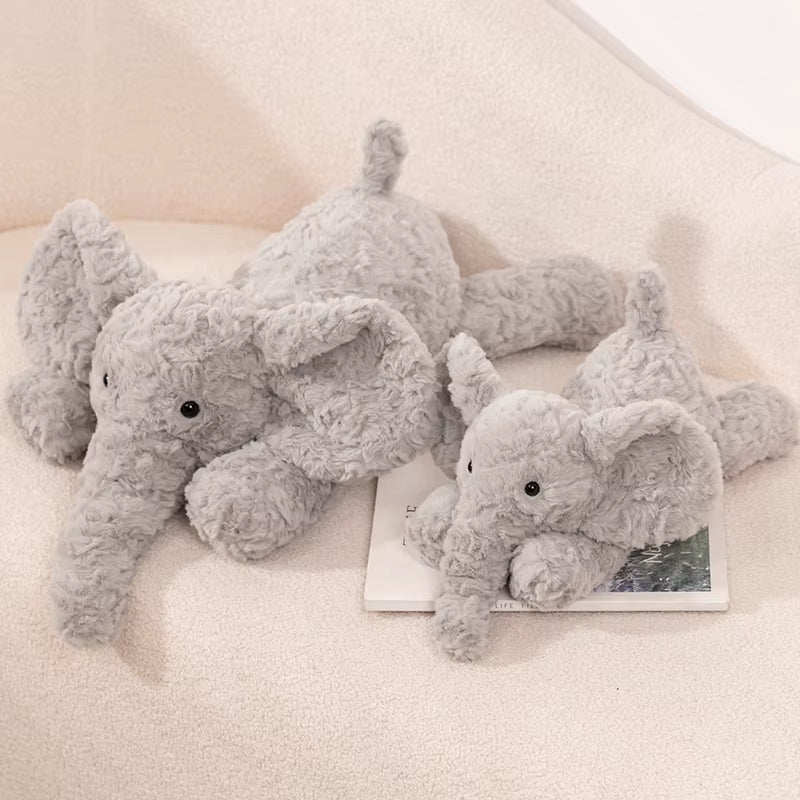 Cartoon Fluffy Elephant Stuffed Animals Plush Toy Kawaii Soft Hugging Plushies Pillows for Baby Kids Girls Birthday Gift Xmas