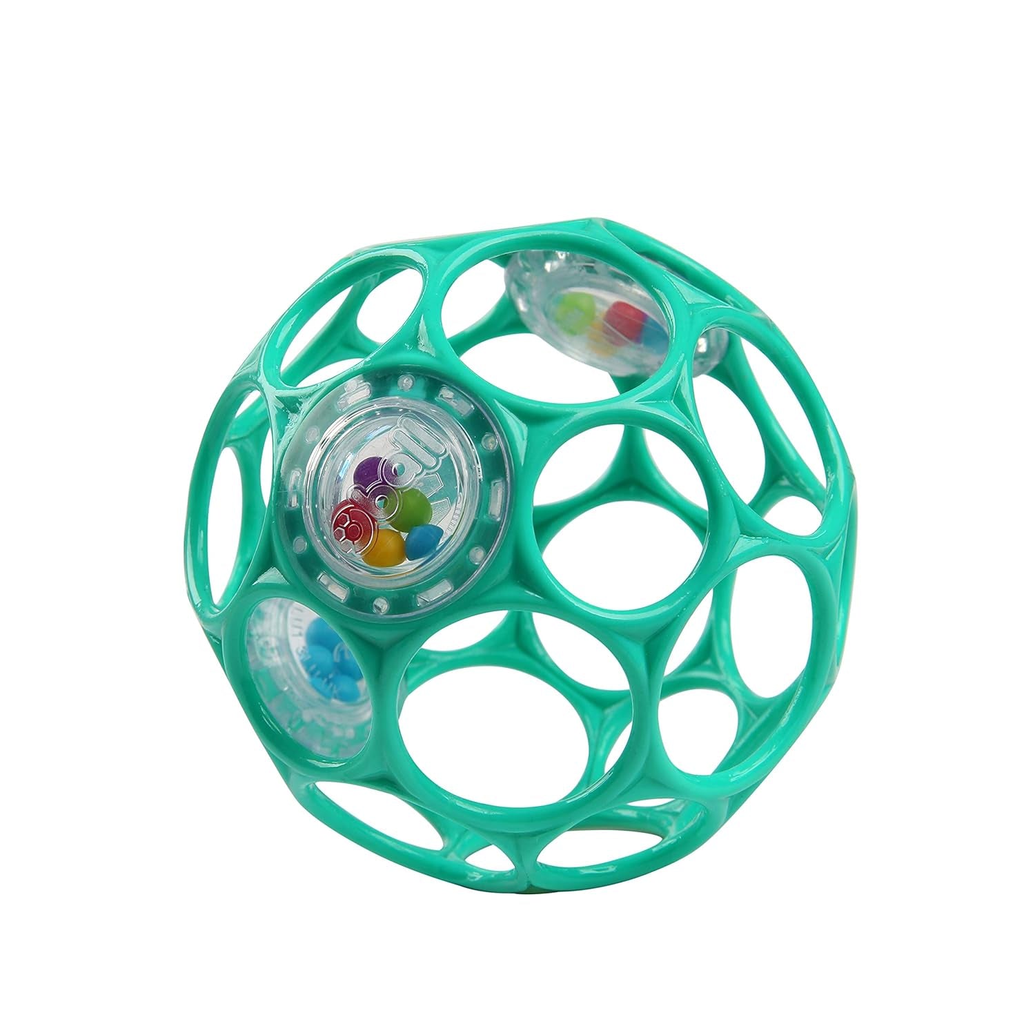 Oball Easy-Grasp Rattle Bpa-Free Infant Toy in Teal, Age Newborn and Up, 4 Inches