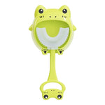 U-Shape Kids Toothbrush Cartoon Frog Print Toothbrush with Holder Children'S Toothbrush Silicone Cleaning Toothbrush 2-12Years