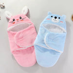 Warm Baby Sleeping Bags Autumn and Winter Soft Newborn Baby Wrap Blankets Cartoon Cocoon for Babies Flannel Baby Sleepsack 0-9M