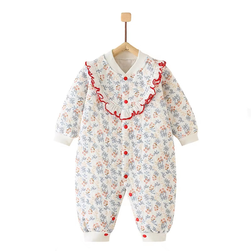 Soft Baby Girl Clothes Cotton Autumn and Winter Newborn Romper Cute Girl Bodysuit Warm Boy Clothes Babies 0 to 12 Months